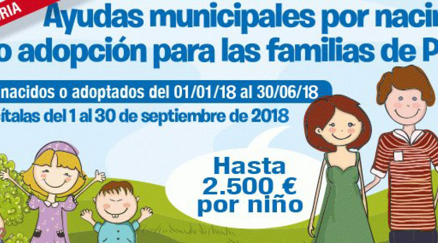 El Ayuntamiento abre una nueva convocatoria de ayudas por nacimiento o adopción de hasta 2.500 euros