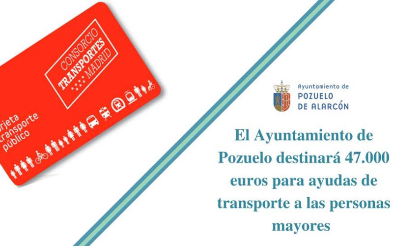 El Ayuntamiento de Pozuelo destinará 47.000 euros para ayudas de transporte a las personas mayores con rentas más bajas
