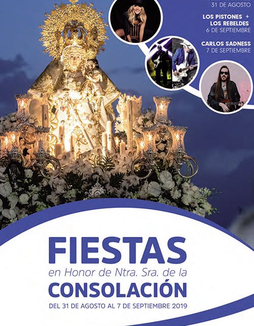Los conciertos de Marta Sánchez, Los Pistones, Los Rebeldes y Carlos Sadness, platos fuertes en las fiestas en honor a Nuestra Señora de la Consolación