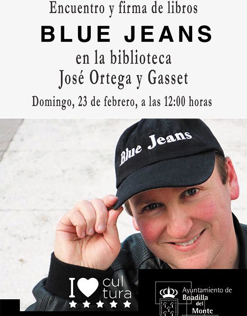Blue Jeans firmará ejemplares de sus novelas el 23 de febrero en la biblioteca Ortega y Gasset de Boadilla