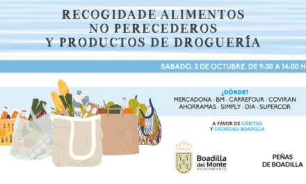 El Ayuntamiento de Boadilla y las peñas del municipio realizarán otra gran recogida de alimentos el próximo sábado