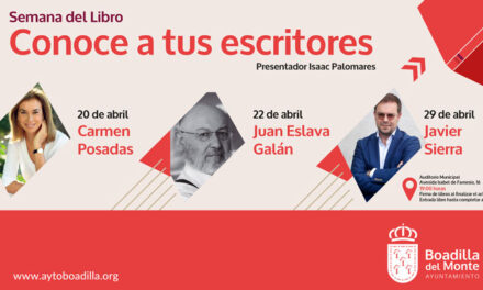 Carmen Posadas, Juan Eslava Galán y Javier Sierra impartirán conferencias durante la Semana del Libro en Boadilla