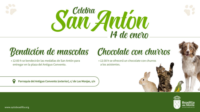 <strong>La bendición de mascotas por San Antón se realizará el próximo sábado en la iglesia del Antiguo Convento</strong>
