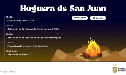 Boadilla celebrará el próximo viernes 23 el encendido de la tradicional Hoguera de San Juan