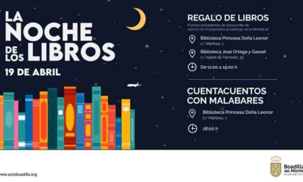 Boadilla celebrará el próximo viernes La Noche de los Libros regalando ejemplares en las bibliotecas del municipio