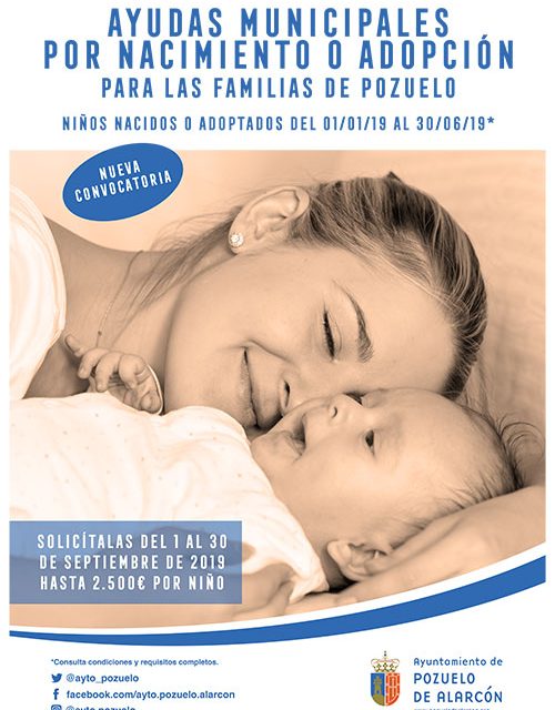 El Ayuntamiento de Pozuelo abre una nueva convocatoria de ayudas por nacimiento o adopción de hasta 2.500 euros