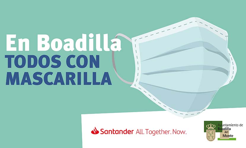 Boadilla repartirá entre sus vecinos 100.000 mascarillas donadas por el Banco Santander