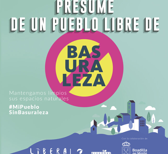 Boadilla se suma a la campaña #MiPuebloSinBasuraleza para sensibilizar frente a la acumulación de residuos