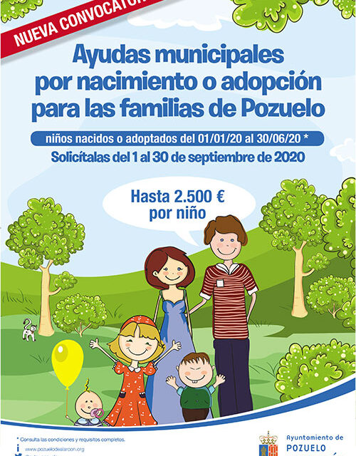 Finaliza el plazo para solicitar las ayudas al nacimiento o adopción de hasta 2.500 euros