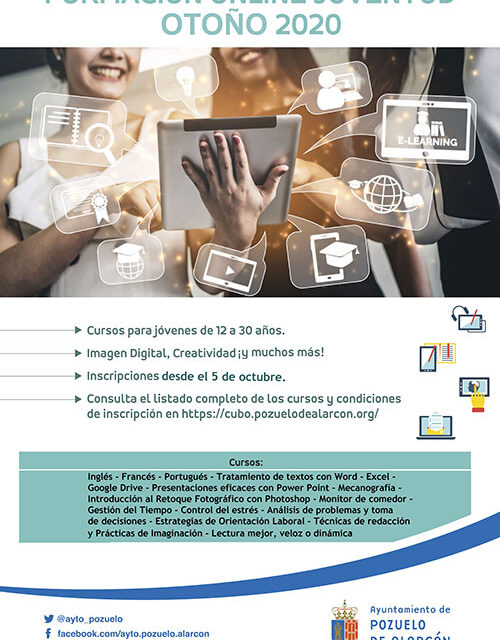 El Ayuntamiento de Pozuelo pone en marcha un nuevo programa de formación online para jóvenes