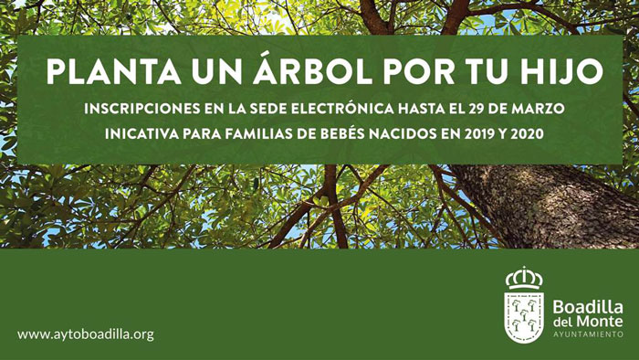 Los niños nacidos en 2019 y 2020 podrán tener un árbol en Boadilla que recuerde su nacimiento