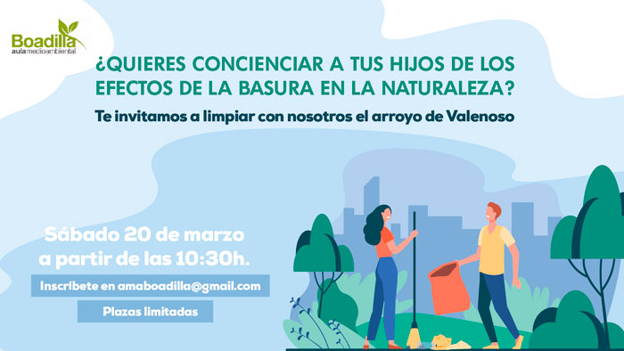 El Aula Medioambiental anima a participar en una jornada de limpieza del arroyo de Valenoso el próximo 20 de marzo