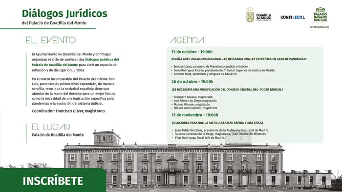 La modificación del CGPJ, tema de la segunda jornada de los «Diálogos Jurídicos del Palacio»