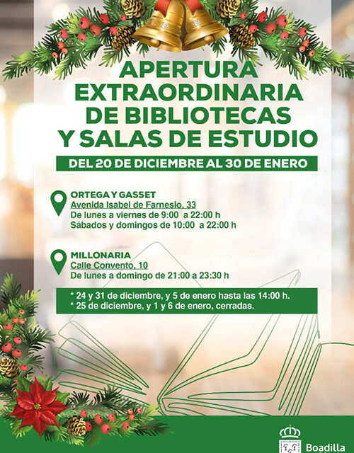 Apertura extraordinaria de la sala de estudio La Millonaria por los exámenes
