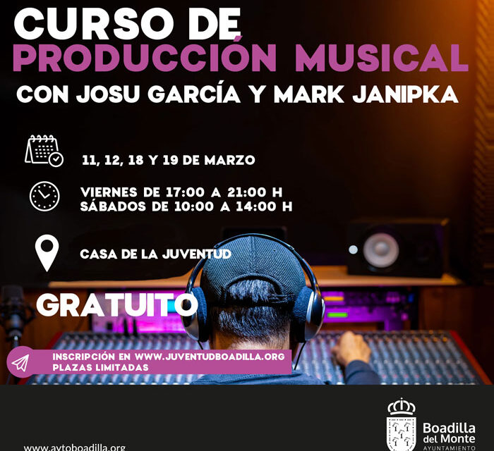 Boadilla ofrece a los jóvenes un curso gratuito de producción musical