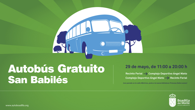 El Ayuntamiento de Boadilla ofrece un autobús gratuito hasta el CDM Ángel Nieto para acudir a la celebración de San Babilés