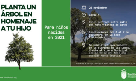 Abierta la inscripción para la plantación de árboles en homenaje a los niños nacidos en 2021