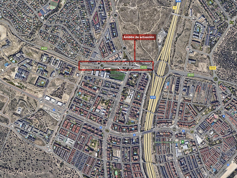 <strong>Primer paso para soterrar la conexión entre Condesa de Chinchón y Monte Segovia y duplicar la M-513</strong>