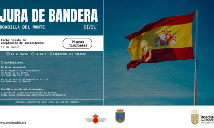 <strong>Boadilla acogerá una Jura de Bandera para civiles el próximo 25 de marzo</strong>