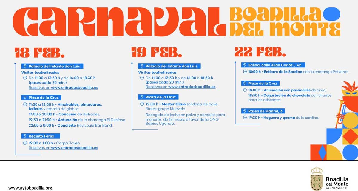 <strong>Boadilla celebrará el Carnaval con varias actividades para todas las edades</strong>