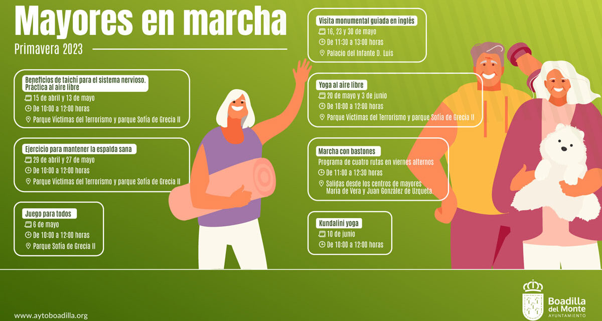 Múltiples actividades al aire libre esta primavera, dentro del programa Mayores en marcha