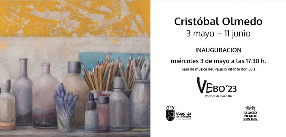La exposición VEBO’23 muestra en el Palacio la obra del pintor Cristóbal Olmedo, vecino de Boadilla