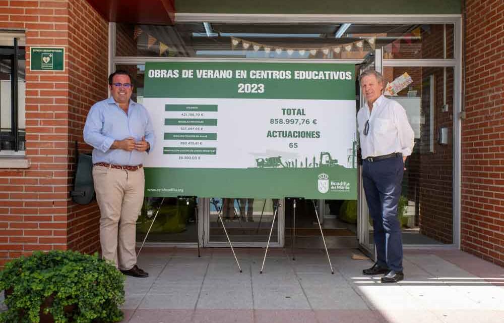 El Ayuntamiento invertirá más de 850.000 euros en obras de mejora en los colegios durante este verano