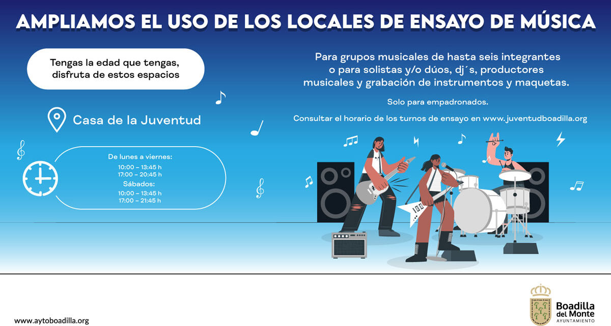 Los locales de ensayo de la Casa de la Juventud se pueden usar sin límite de edad
