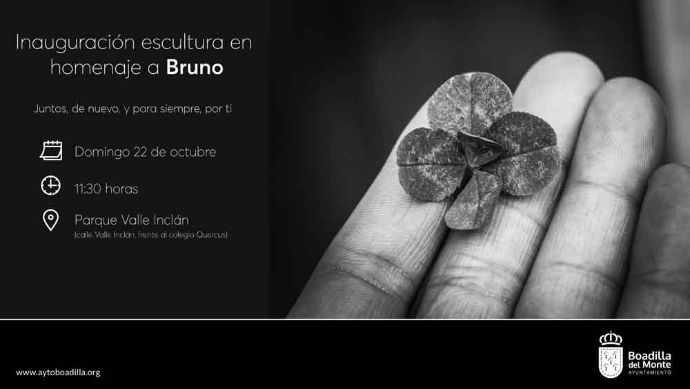 El próximo domingo se inaugurará en el parque Valle Inclán una escultura en homenaje a Bruno
