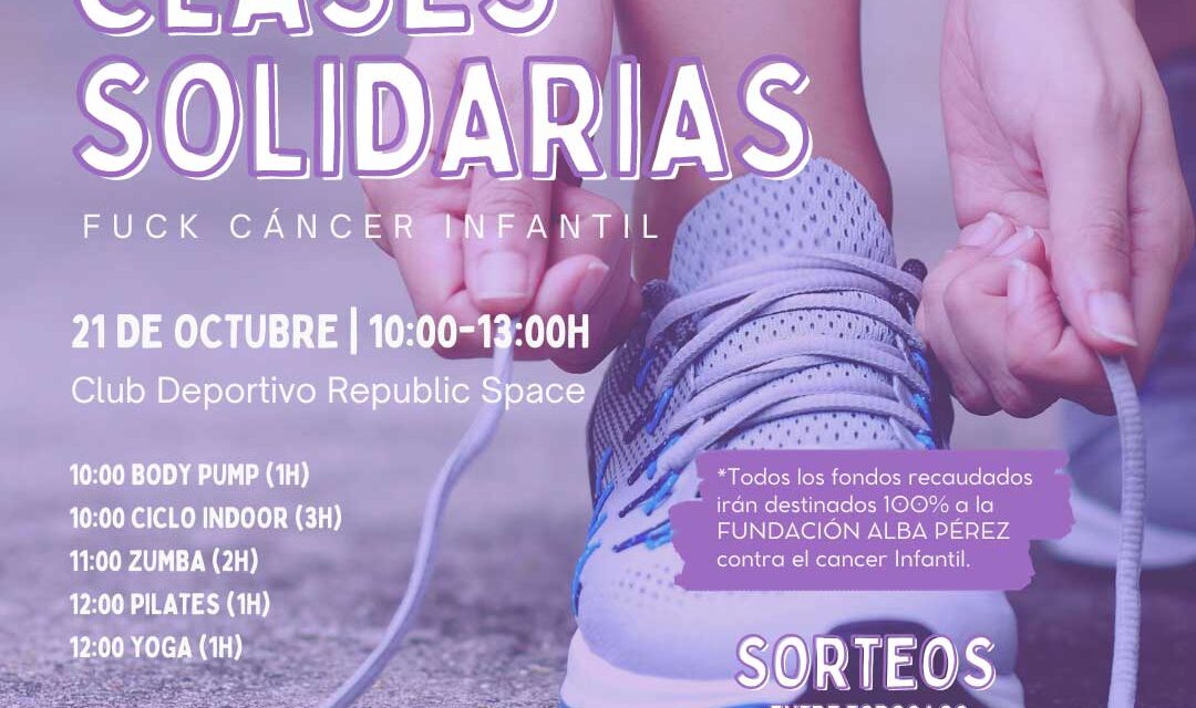 El club deportivo Republic Space ofrece el próximo sábado clases solidarias contra el cáncer infantil