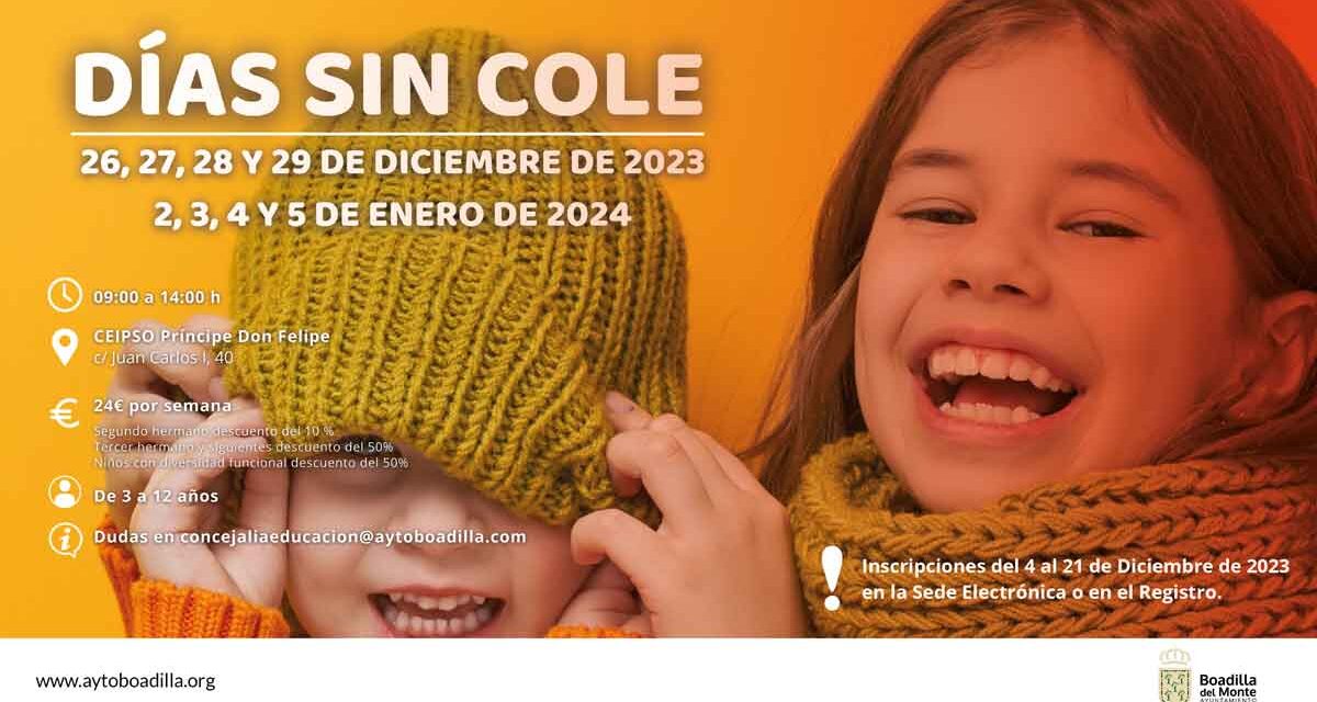 Abierta la inscripción para los Días sin Cole de Navidad en el CEIPSO Príncipe D. Felipe