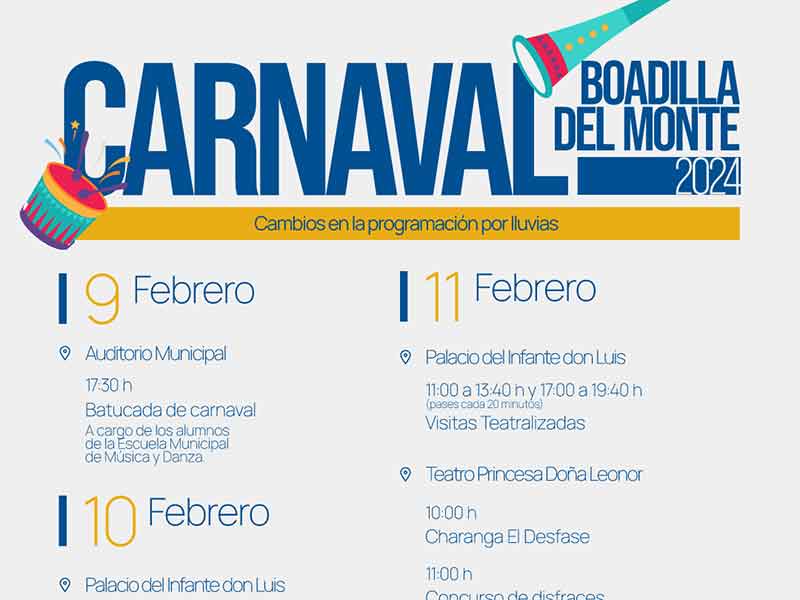 Boadilla celebrará el Carnaval con numerosas actividades