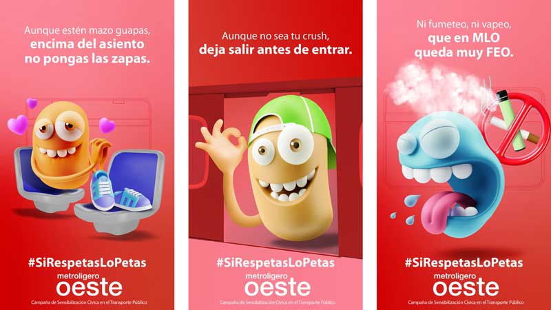 Metro Ligero Oeste estrena su nueva Campaña Cívica para crear conciencia en el buen uso del transporte público