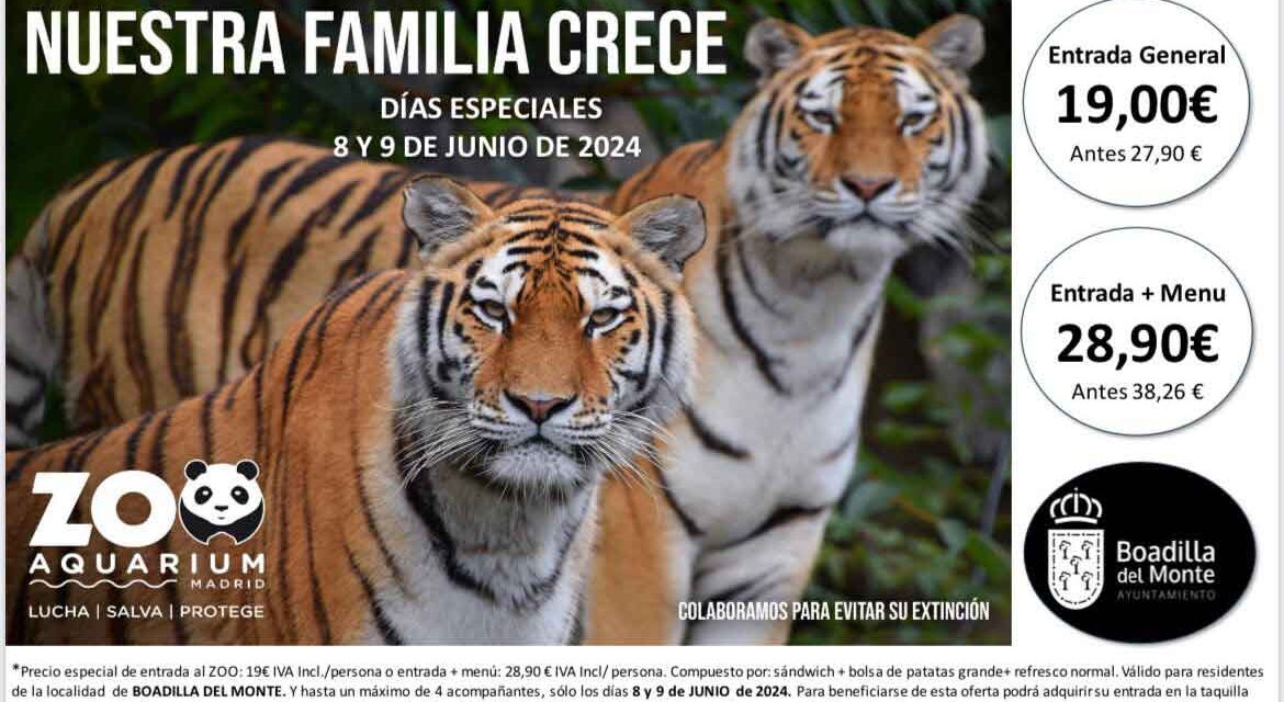 Zoo Aquarium ofrece precios especiales a los empadronados en Boadilla el próximo fin de semana