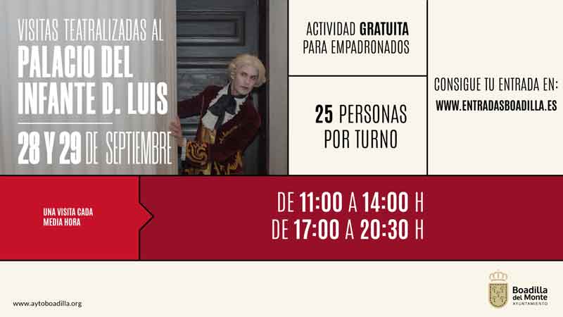 El próximo fin de semana vuelven las visitas teatralizadas al Palacio del Infante D. Luis