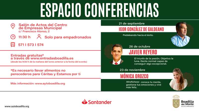 Igor González de Galdeano, Javier Reyero y Mónica Orozco, en Espacio Conferencias