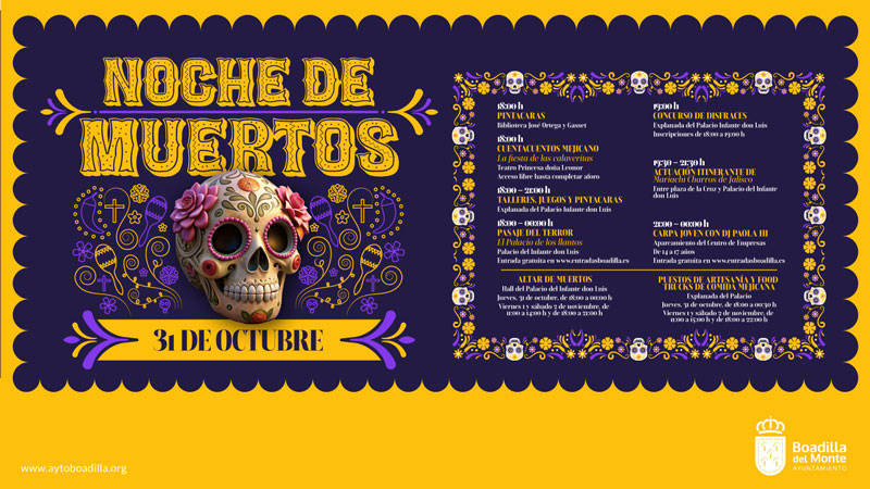Boadilla celebrará la Noche de Muertos con un Pasaje del Terror, un Altar de Muertos y varias actividades