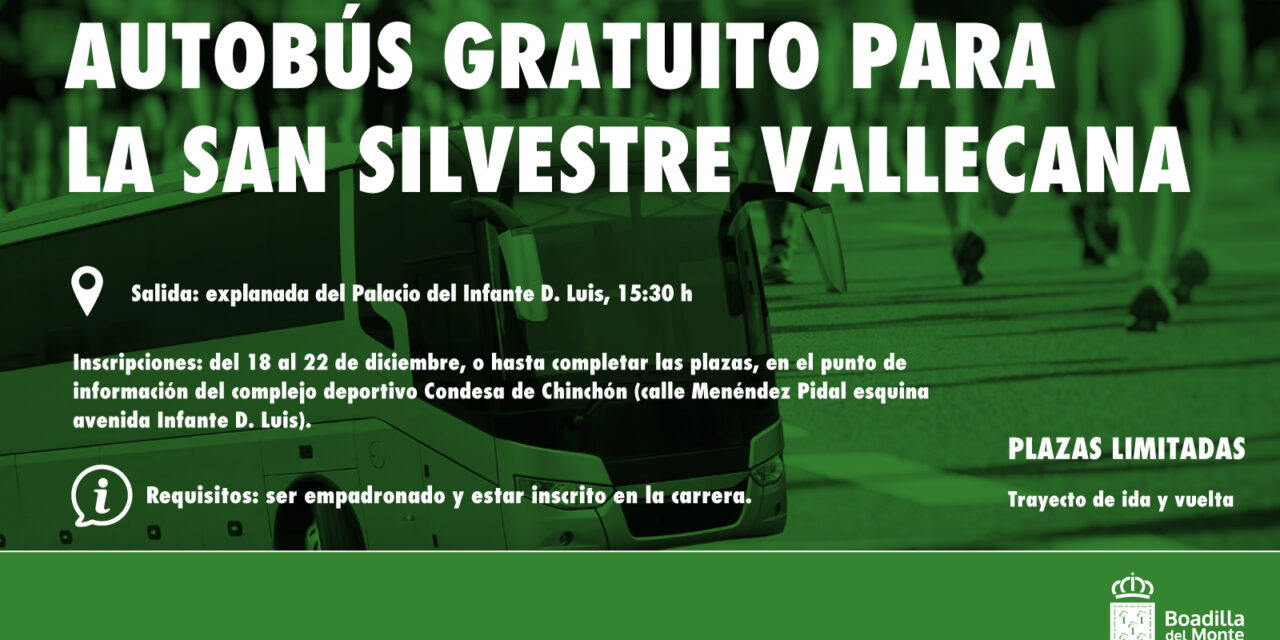 El Ayuntamiento ofrece autobús gratuito para empadronados inscritos en la San Silvestre Vallecana