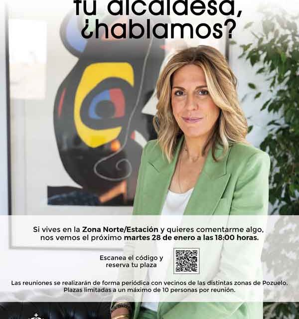 Paloma Tejero mantendrá su primer encuentro con vecinos de este año con los de la zona Norte-Estación