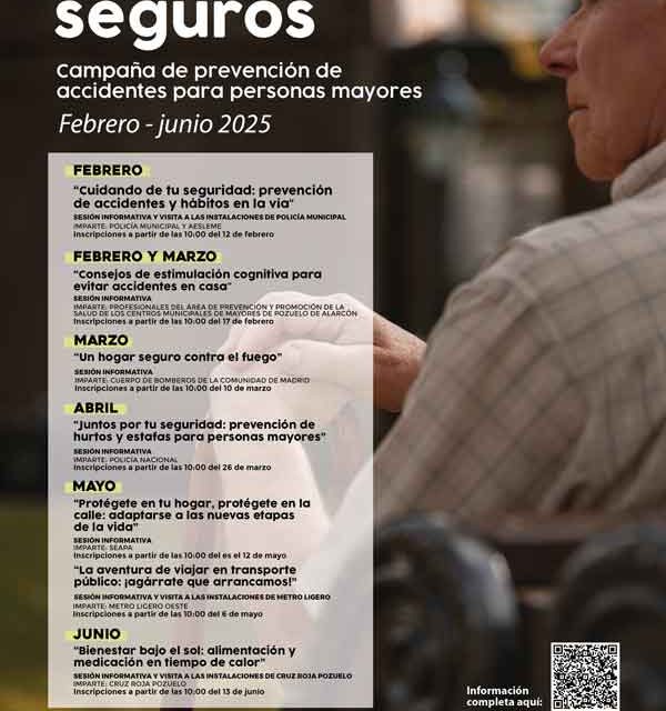 Los mayores de Pozuelo aprenderán a prevenir accidentes en una nueva edición de la campaña “Caminando seguros”