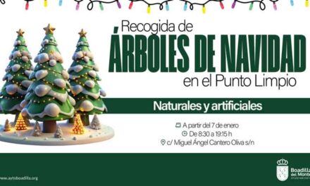 Los árboles de Navidad que se retiren a partir de hoy pueden depositarse en el Punto Limpio municipal