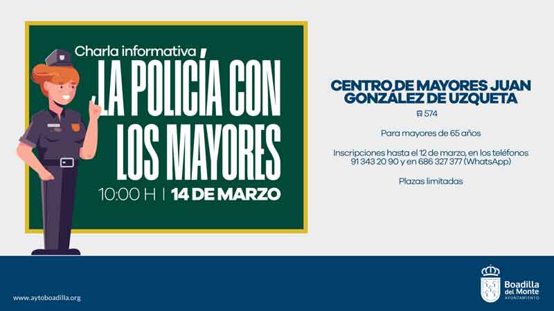 La Policía Local ofrece charlas y encuentros con los mayores de la localidad