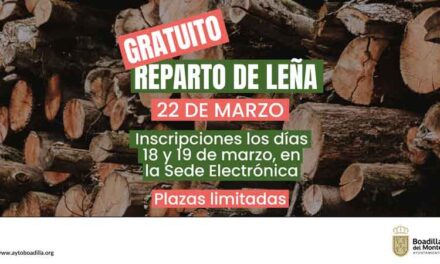 Abierta la inscripción para acceder al reparto gratuito de leña el próximo sábado, 22 de marzo