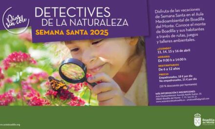 El Aula Medioambiental ofrece Detectives de la Naturaleza los días no lectivos de Semana Santa