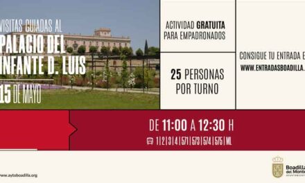 El Palacio del Infante D. Luis ofrecerá visitas guiadas el próximo día 15, a las 11:00 y a las 12:30 horas