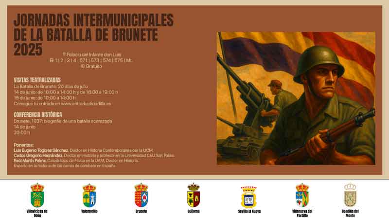 Boadilla ofrece visitas teatralizadas y una conferencia histórica en las Jornadas Intermunicipales de la Batalla de Brunete