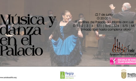 El ballet de Pilar Domínguez y la Agrupación Musical Pulso y Púa 5º Traste presentan Música y Danza en el Palacio