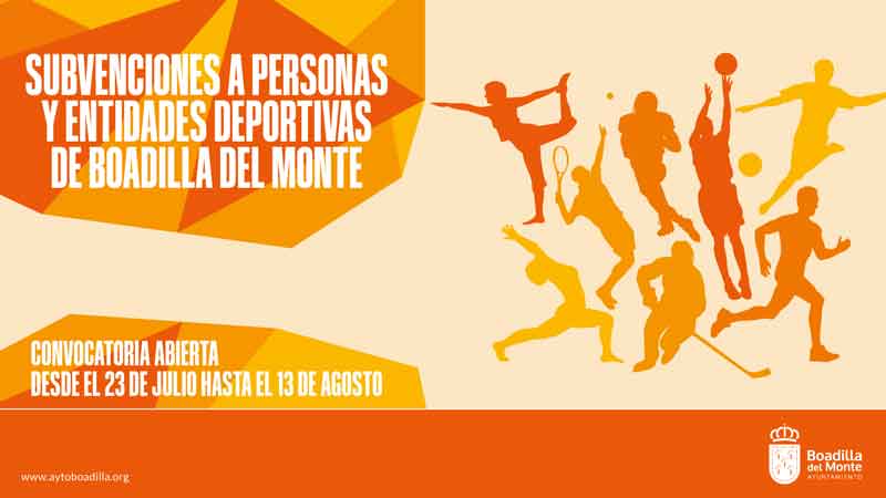 Abierto el plazo de solicitud de ayudas económicas al deporte en Boadilla para 2025