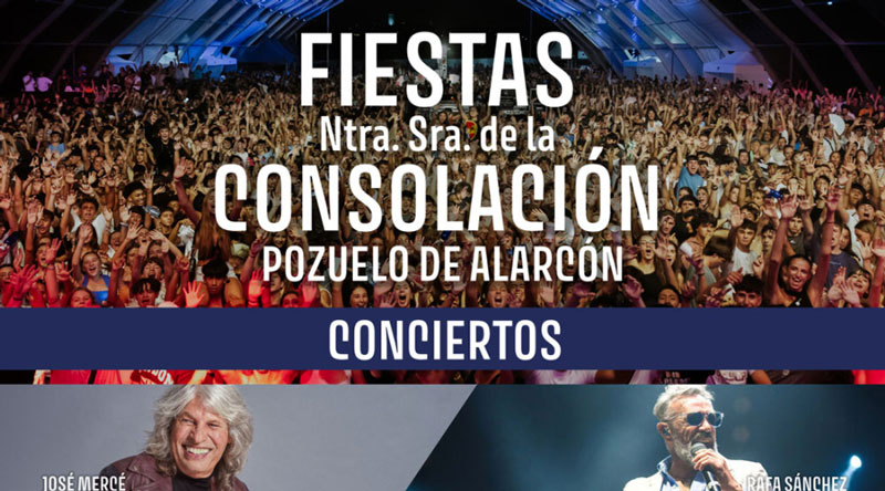 El Ayuntamiento de Pozuelo de Alarcón abre la venta de entradas para los grandes conciertos de las Fiestas de Nuestra Señora de la Consolación