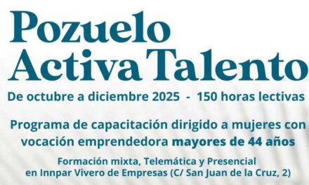 Últimas semanas para inscribirse a la nueva edición de Pozuelo Activa Talento dirigido a mujeres mayores de 44 años que buscan impulsar su proyecto empresarial
